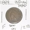 Image 1 : 1884 INDIAN HEAD RED BOOK VALUE IS $12.00 *RARE SEMI-KEY DATE FINE GRADE*!!