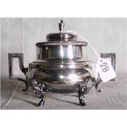 American silver plate dome covered butter dish rai