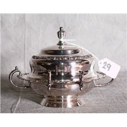 American silver plate dome covered butter dish by