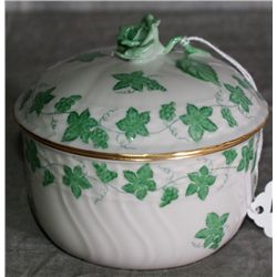 Herend porcelain painted and covered box with porc