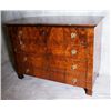 Image 2 : 18th C Flame mahogany Birdermeier 4 drawer commode