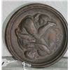 Image 1 : Bronze erotic plaque in relief. D:5.5" .