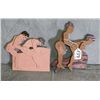 Image 1 : 2 erotic wood moveable stick figures. H:7" W:5" .