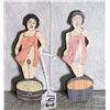 Image 1 : 2 erotic wood figures . H:6" .
