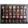 Image 1 : 18th c Chinese seven panel painted wood framed ma