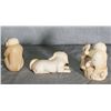 Image 2 : Three Chinese marine ivory netsukes of animals.