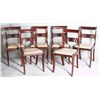 Image 1 : Six mahogany dining chairs with upholstered seats.