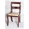 Image 2 : Six mahogany dining chairs with upholstered seats.