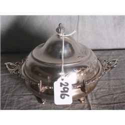 American silver plate dome covered butter dish