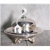 American silver plate covered butter dish