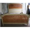 Antique 19th C French painted cain bed