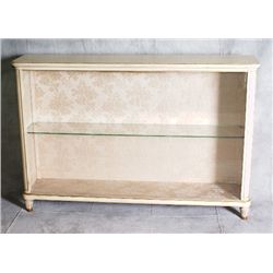 Signed Jansen painted 2 door glass front display c