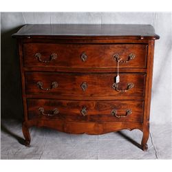 19th C french 3 drawer commode.