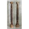 Image 1 : Pair large 19th C wood pricket sticks