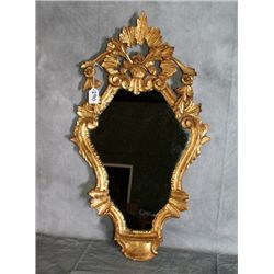 Antique Italian giltwood carved mirror