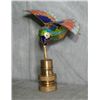 Image 3 : Pair of bronze and enamel hummingbird lamp finials