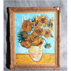 Oil on canvas still life after Vincent Van Gogh.