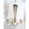 Image 1 : Silvered bronze and glass chandelier.
