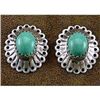 Image 1 : Sterling Silver & Turquoise Concho Earrings