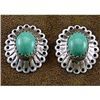 Image 2 : Sterling Silver & Turquoise Concho Earrings