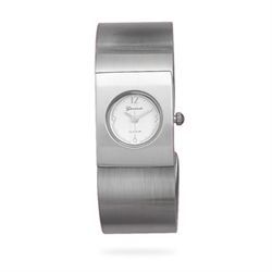 Pewter Round Face cuff Watch