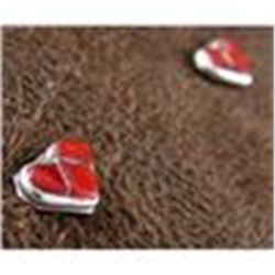 Native American Sterling Silver & Coral Inlay Heart Earrings