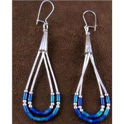 Liquid Sterling Silver Azurite  Earrings