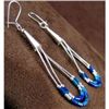 Image 2 : Liquid Sterling Silver Azurite  Earrings