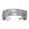 Image 1 : Sterling Silver  Feather Design Cuff Bracelet