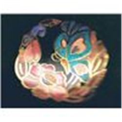 Vintage cloisonne enamel butteryfly and flowers belt buckle