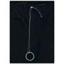 Beautiful Silver/silvertone Necklace w Crystal Circle Pendant marked N R  18" Chain 1 1/2" Pendant