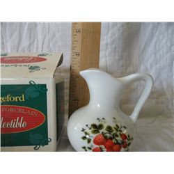 Bridgeford Genuine Porcelain Collectible Pitcher