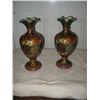 Image 1 : 1027 - Pair of Camel Skin Vases enamelled from Pakistan circa 1969 13" H.circa 1969 13" H.