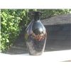 Image 1 : 2013 - Murano Vase (#4) Contemporary vase of black glass featuring metallic powders throughout of gr