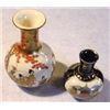 Image 1 : 2057 - Two small Satsuma flasks/vases (2 1/2 in.and 3 3/4 in.)3/4 in.)