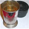 Image 1 : 2058 - Monogrammed telescoping plated cup with shagreen