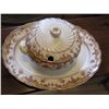 Image 1 : 2060 - Soup Tureen and Platter Rd. 78239 plus Ladle unmarked visible crazing - 2060 and 2061 combine