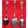 Image 1 : 3030 - Three spoons: (a) Sterling 925 spoon with six-gun motif: TEXAS CENTRAL RAILWAY, in operation 
