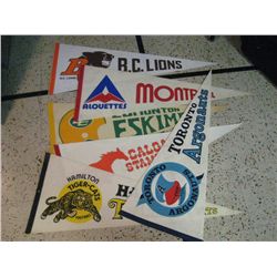 3104 - Vintage Canadian Football League CFL pennants 1970-801970-80