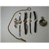 Image 1 : 4052 - Watch lots: Gruen, Bulova (2), Timex, Aspen, Silveroid case, watch chainSilveroid case, watch