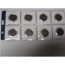 5035 - Lot 08. Canada. 8 large cents. 1884,1901,1903,1904,1907,1908,1909,1911 F to EF.1884,1901,1903