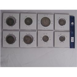 5056 - Lot 29. Foreign, 8 Coins all Silver. GR.BR.Peru, Mexico, Japan, Bulgaria and Germany. VF and 