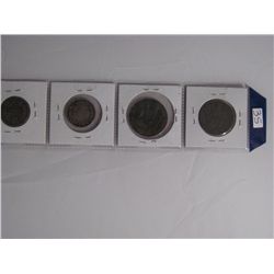 5062 - Lot. 35. Gr. Br. 2 Silv. Shillings: 1861, and 1886, 1/2 Penny 1826  V. F. and 1 Penny 1919 AB