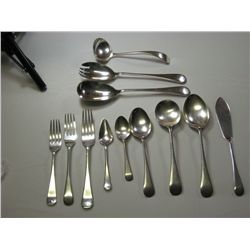 2159 - Flatware: consisting of 6 serving spoons,  6 salad forks, Ladle, 6 cream soups, Salad tossers