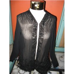 6006 - Vintage blouse with jet beading