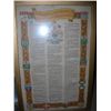 Image 1 : 3136 - Charter of Rights framed 14 1/4" x 22 1