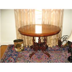 1089 - Eastlake style oval walnut table