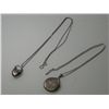 Image 1 : 4118 - Pair of pendants. Locket Sterling 19.4 grams