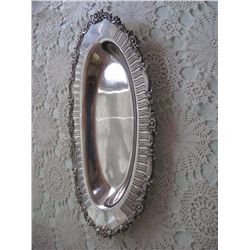 2216 - Silver plate bread tray 14"