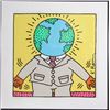 Image 1 : Keith Haring, Global Man, Signed Serigraph